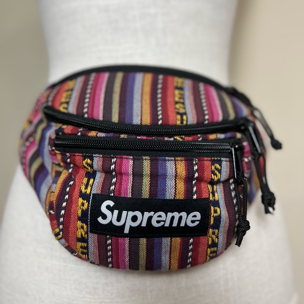Supreme Woven Stripe Waist Bag 'Multicolor'